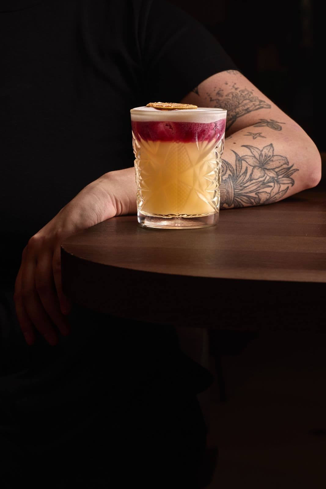Gallo Sour with a red wine float and foam